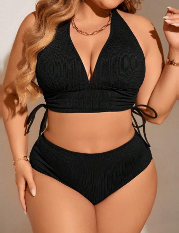 Costum de baie SHEIN CURVE, negru