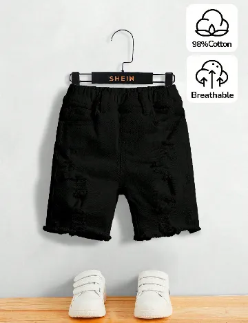Pantaloni scurti Shein Kids, negru