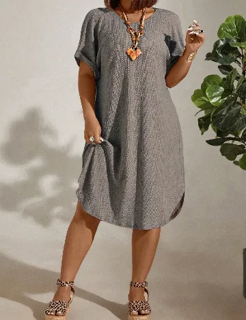 Rochie medie SHEIN CURVE, gri