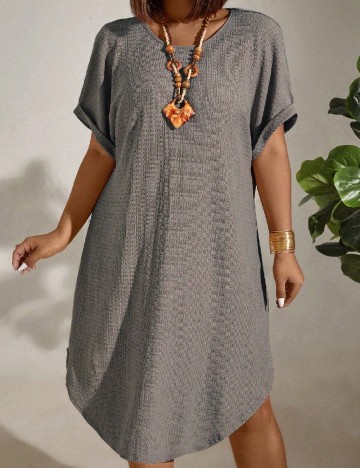 Rochie medie SHEIN CURVE, gri