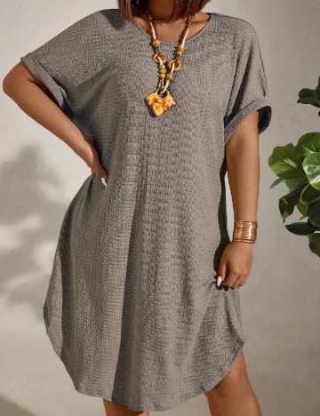 Rochie medie SHEIN CURVE, gri