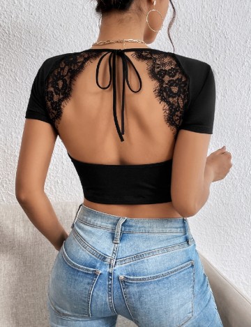 Top SHEIN, negru