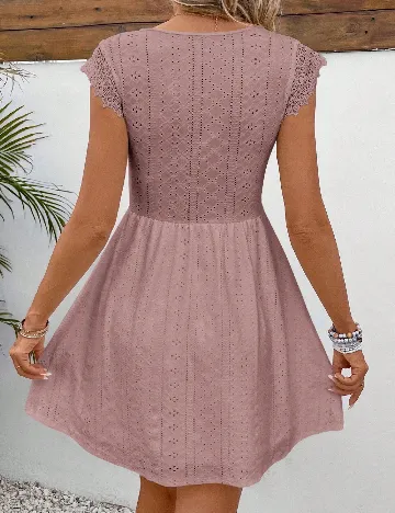 Rochie scurta SHEIN, roz pudra