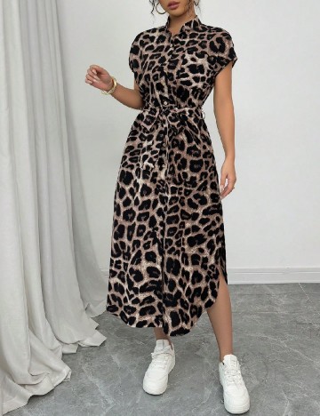 Rochie medie SHEIN, animal print