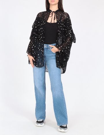 Bluza Zara, negru/auriu