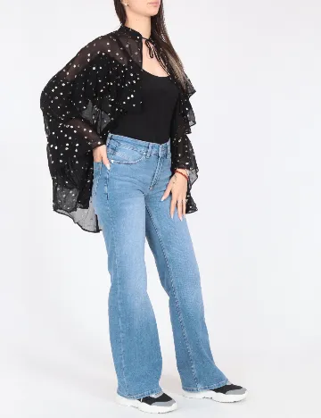Bluza Zara, negru/auriu