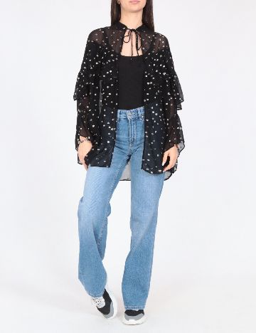 Bluza Zara, negru/auriu