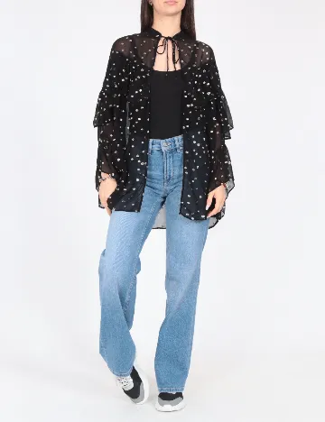 Bluza Zara, negru/auriu
