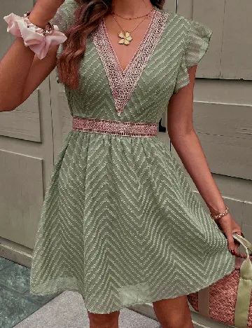 Rochie scurta SHEIN, verde
