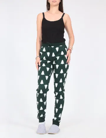 Pantaloni de pijama Tezenis, verde