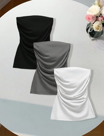 Set topuri 3 bucati SHEIN, mix culori