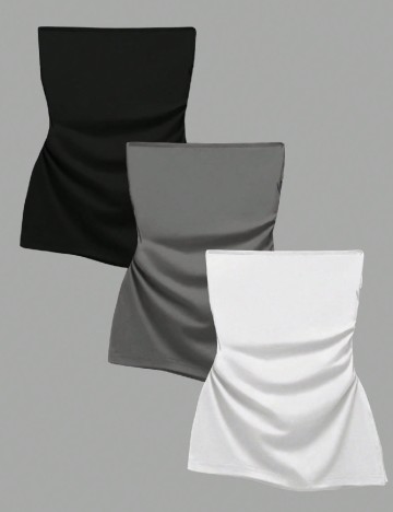 Set topuri 3 bucati SHEIN, mix culori