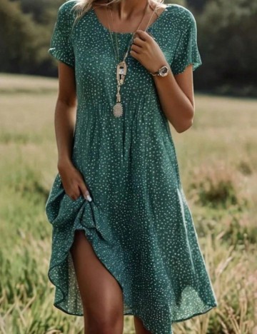 Rochie scurta SHEIN, verde