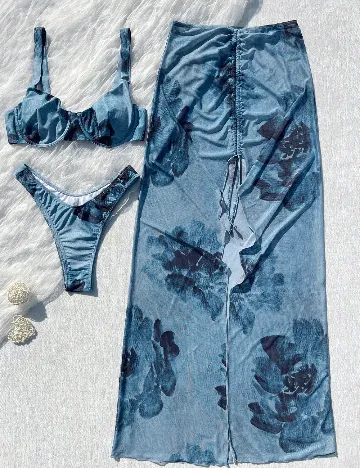 Costum de baie SHEIN, albastru