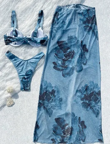 Costum de baie SHEIN, albastru