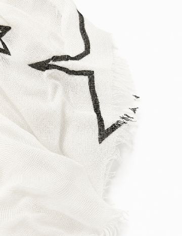 Esarfa Zara, alb/negru