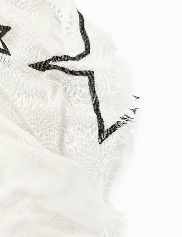 Esarfa Zara, alb/negru