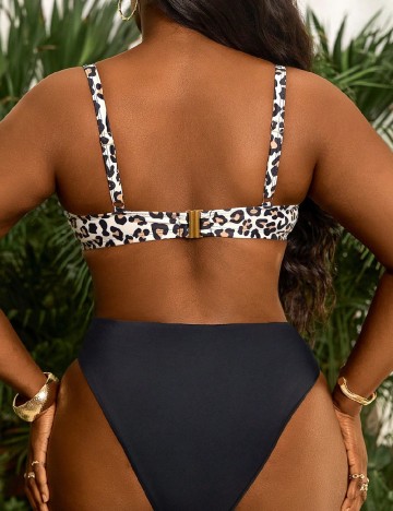 Sutien de baie SHEIN CURVE, animal print