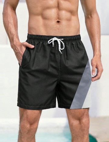 Short de baie SHEIN, negru