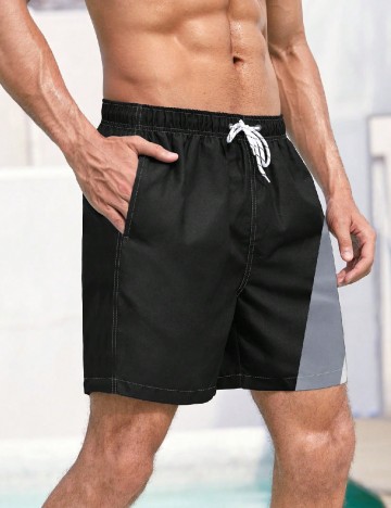 Short de baie SHEIN, negru