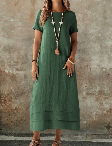Rochie lunga Emery Rose, verde