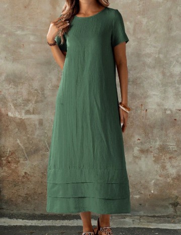 Rochie lunga Emery Rose, verde