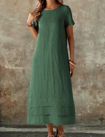 Rochie lunga Emery Rose, verde
