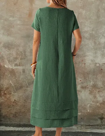 Rochie lunga Emery Rose, verde