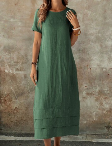 Rochie lunga Emery Rose, verde