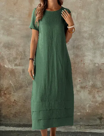 Rochie lunga Emery Rose, verde