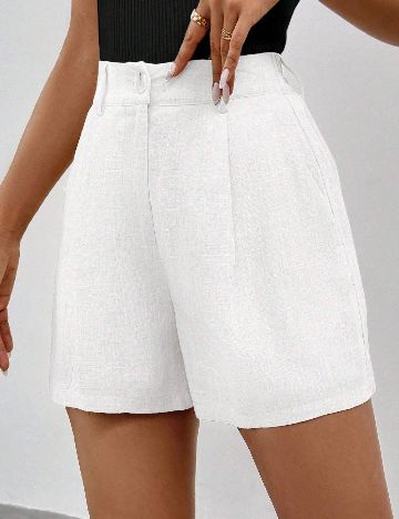 Pantaloni scurti SHEIN, alb