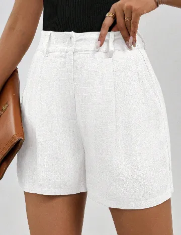Pantaloni scurti SHEIN, alb