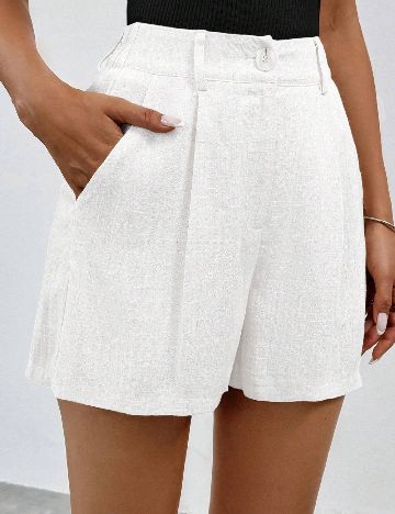 Pantaloni scurti SHEIN, alb