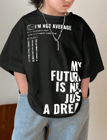 Tricou Shein Kids, negru