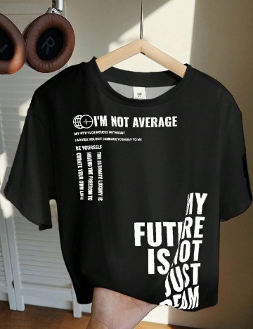 Tricou Shein Kids, negru