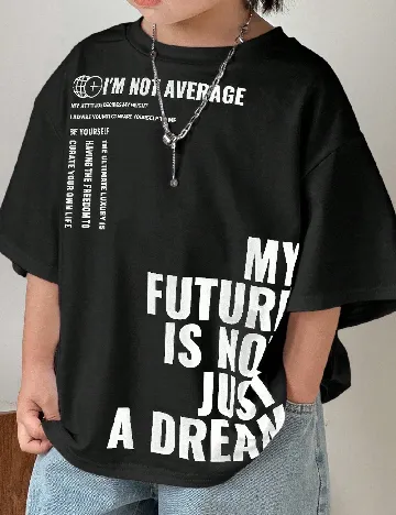 Tricou Shein Kids, negru