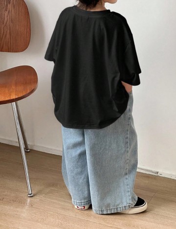 Tricou Shein Kids, negru