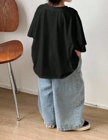 Tricou Shein Kids, negru