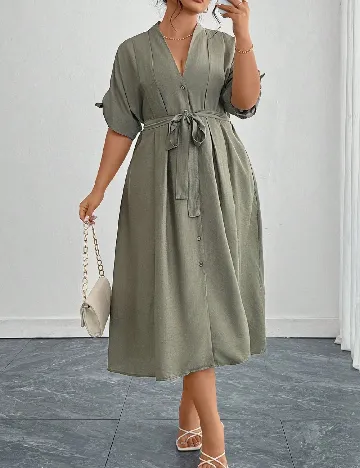 Rochie medie SHEIN CURVE, verde