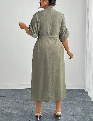Rochie medie SHEIN CURVE, verde
