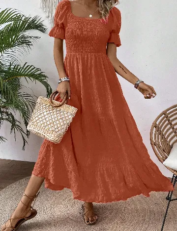 Rochie lunga SHEIN, caramiziu