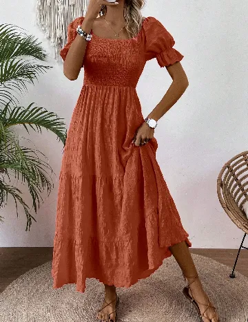 Rochie lunga SHEIN, caramiziu
