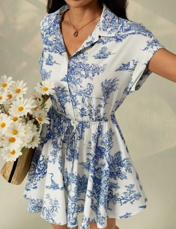 Rochie scurta SHEIN, ecru