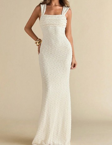 Rochie lunga SHEIN, crem