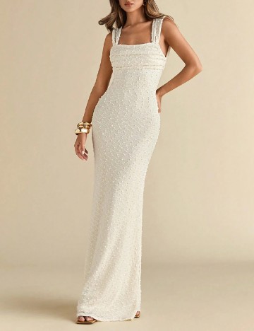 Rochie lunga SHEIN, crem