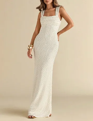 Rochie lunga SHEIN, crem