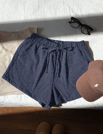 Pantaloni scurti SHEIN, bleumarin