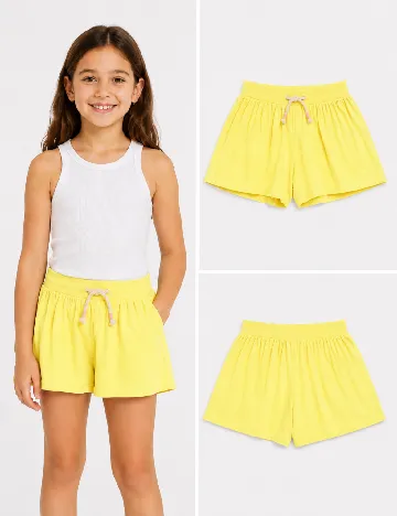 Pantaloni scurti Zara, galben