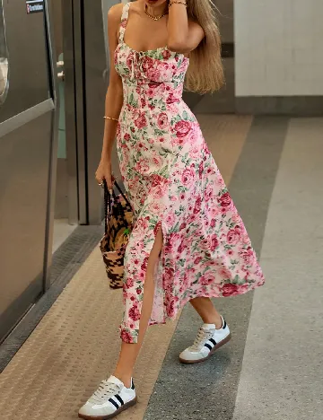 Rochie medie SHEIN CURVE, floral print