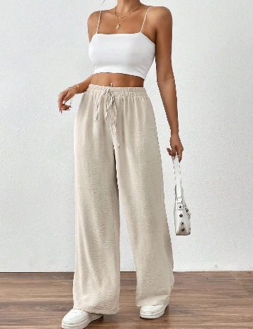 Pantaloni SHEIN, crem